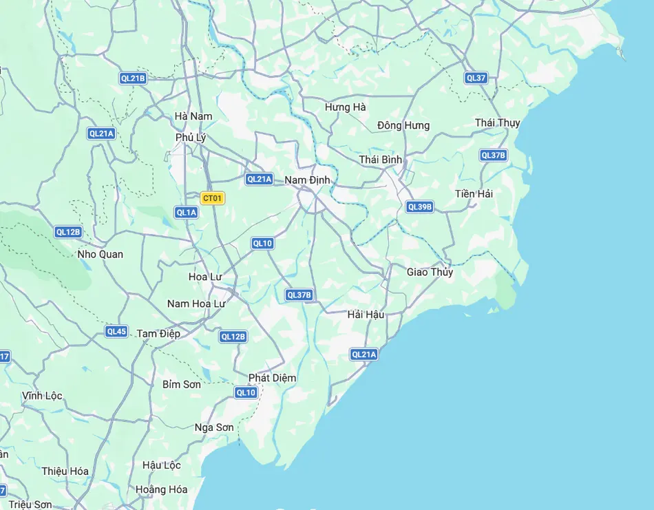 Bản đồ vị trí Google Map 3 nhà máy giấy GĐT tại Ninh Bình và Thái Bình